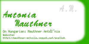 antonia mauthner business card